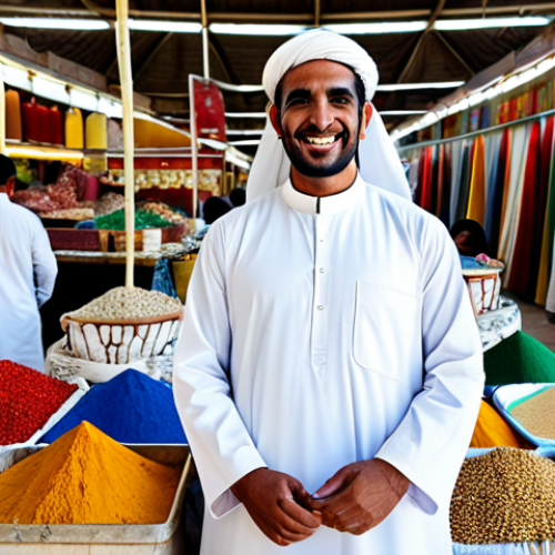 Home 7 **
"A Bahraini man in a pristine white thobe, fully clothed, standing in a traditional Bahraini marketplace. The thobe has subtle embroidery around the collar. He is smiling gently. Background includes stalls with colorful fabrics and spices. Perfect anatomy, correct proportions, well-formed hands, natural pose, safe for work, appropriate content, professional, modest, family-friendly, high quality."
**