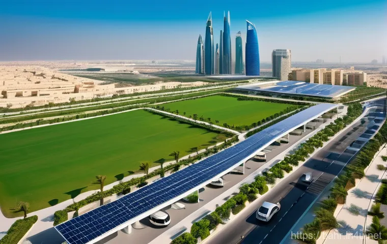 바레인의 과학 기술 연구 - Inside a high-tech research laboratory, two young male and female scientists of diverse ethnicities,...